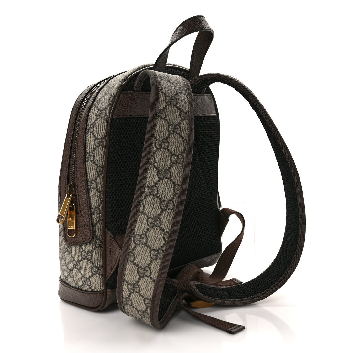 GG Supreme Monogram Calfskin Web Small Ophidia Day Backpack Beige Ebony New Acero