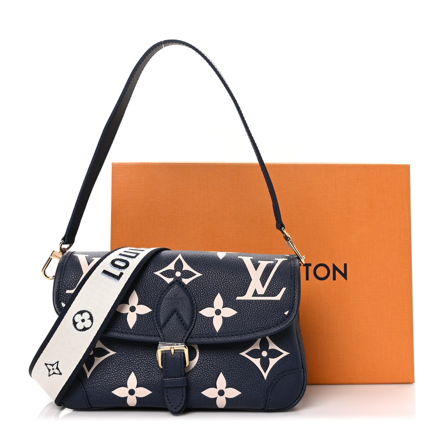 Empreinte Giant Monogram Diane Navy Creme