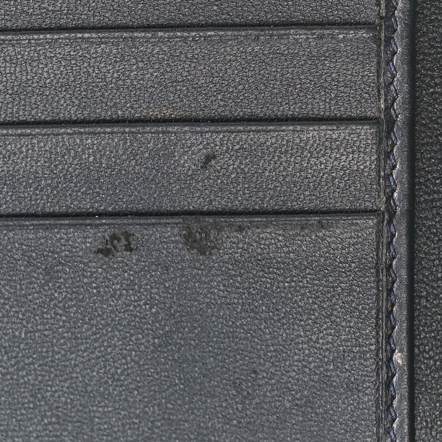 Christian Dior Metallic Patent Micro-Cannage Diorama Elancee Wallet Dark Blue 8 of 9