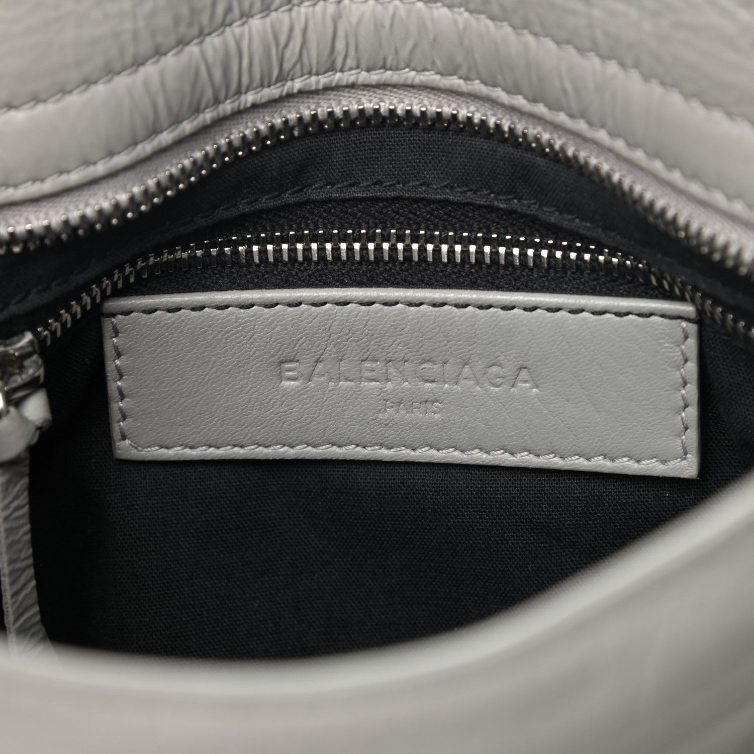Balenciaga Matte Goatskin Rubber Covered Classic Hardware Mini City Gris Glace 7 of 11