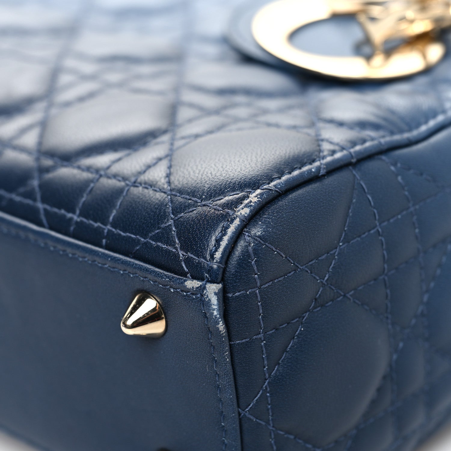 Christian Dior Lambskin Cannage Gradient Small My ABCDior Lady Dior Indigo Blue 10 of 15