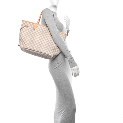 Louis Vuitton Damier Azur Neo Neverfull MM Rose Ballerine 3 of 12