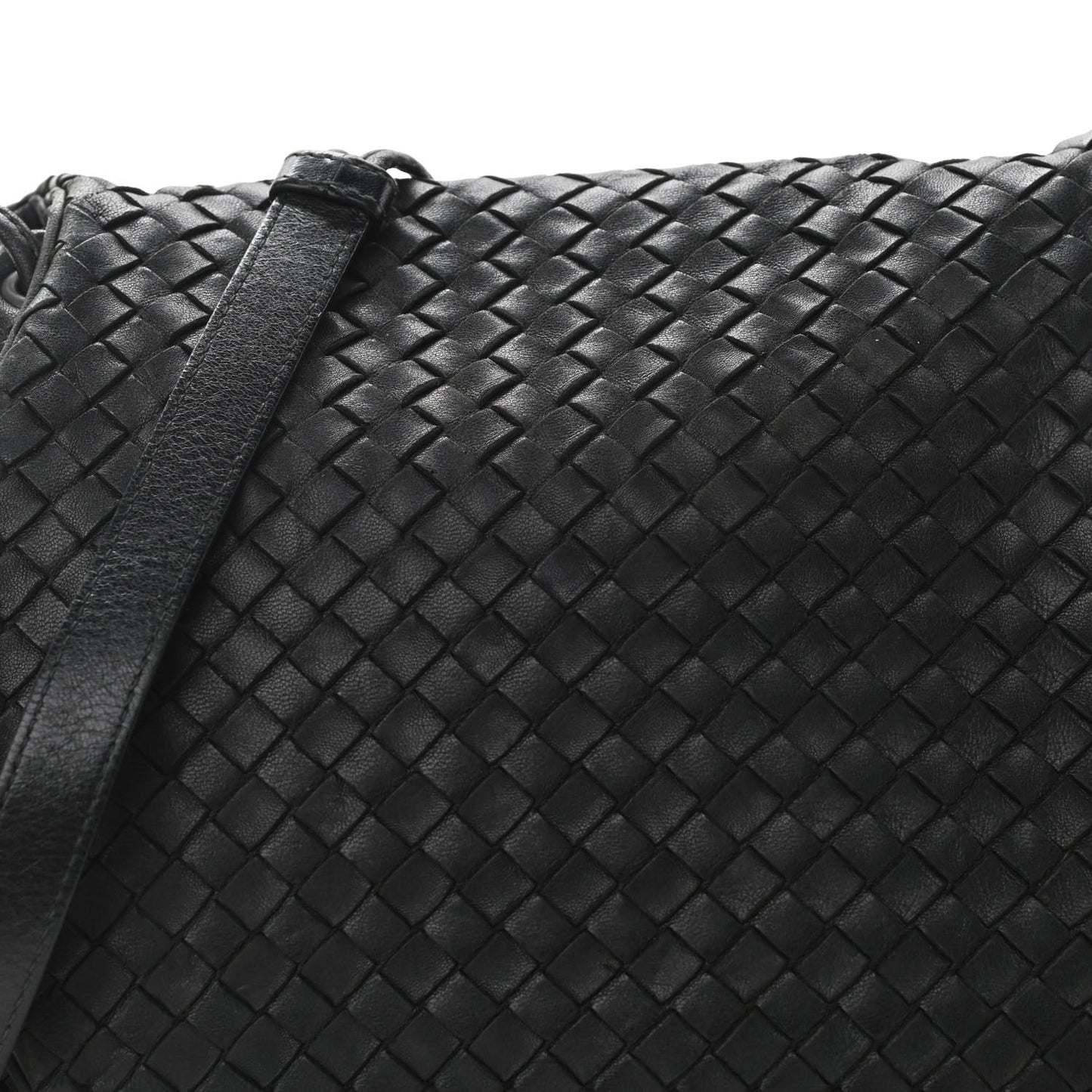 Nappa Intrecciato Messenger Bag Black