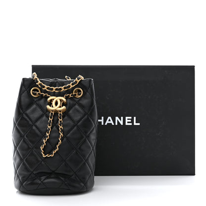 Chanel Lambskin Quilted Pearl Crush Drawstring Bag Black 11 of 11