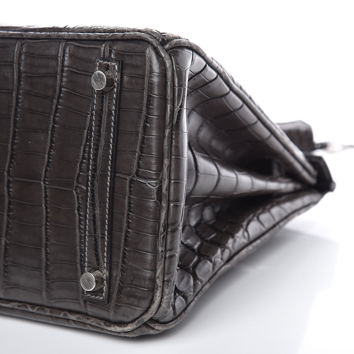 Matte Niloticus Crocodile Birkin 30 Gris Elephant