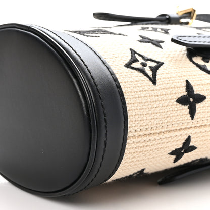 Louis Vuitton Cotton Calfskin Monogram Nano Bucket Bag Black 10 of 10