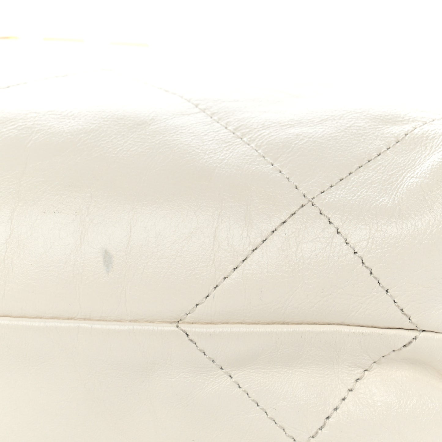 Shiny Calfskin Quilted Small Chanel 22 White