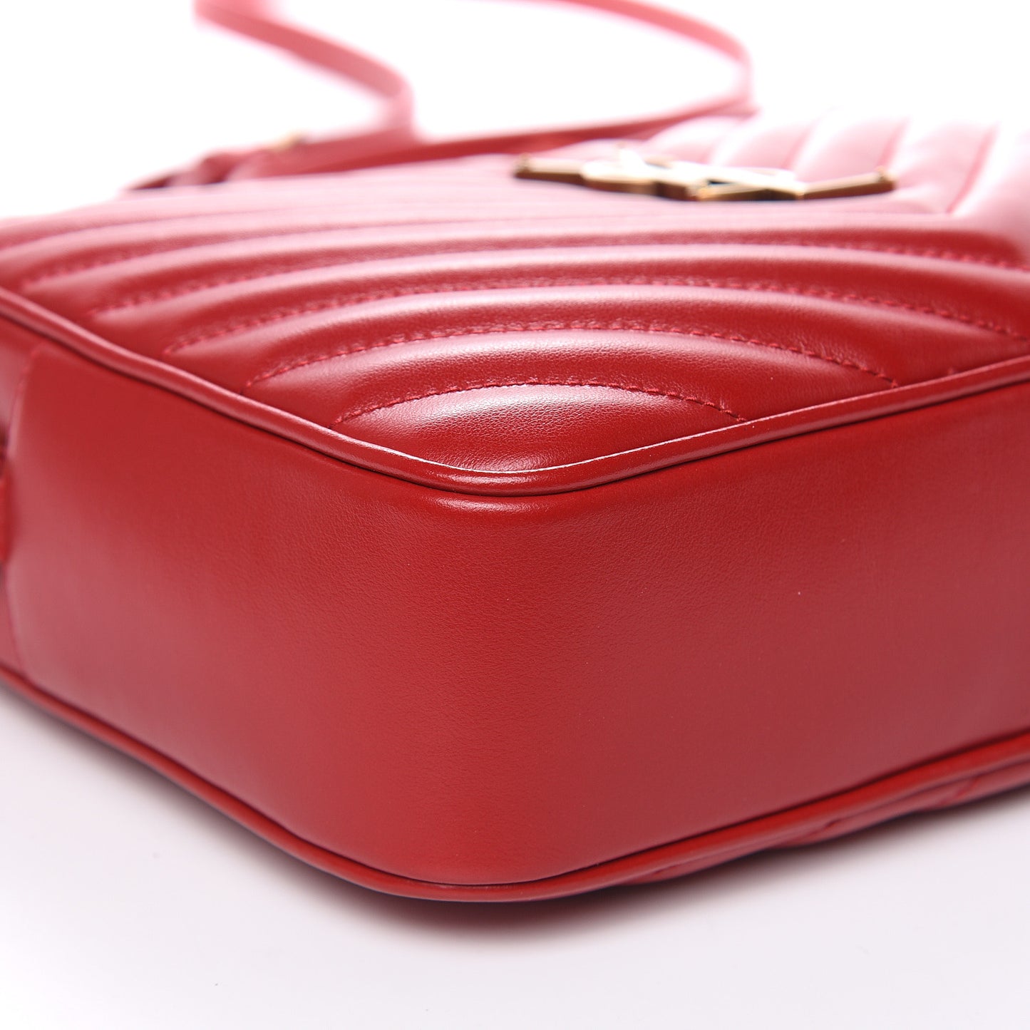 Calfskin Matelasse Monogram Lou Camera Bag Red