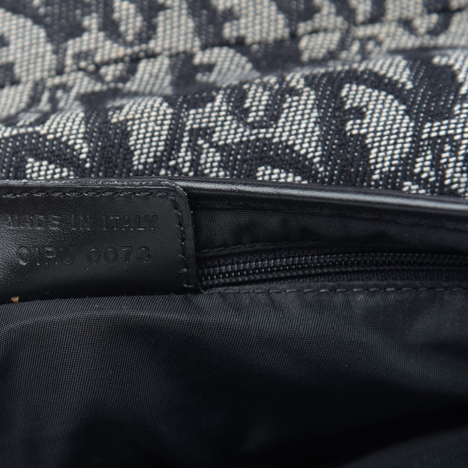 Christian Dior Monogram Saddle Bag Black 7 of 13
