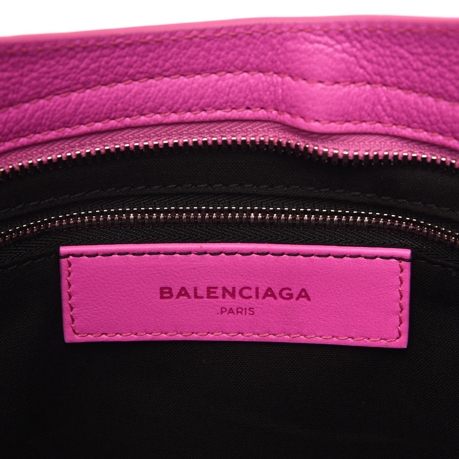 Balenciaga Chevre Silver Metallic Edge Hardware City Rose Fluo 8 of 8