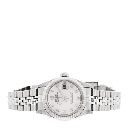 Rolex Stainless Steel 18K White Gold Mother of Pearl 26mm Oyster Perpetual Datejust Watch 69174 2 of 4