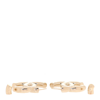 Chanel Metal Large CC Earrings Light Gold 3 of 5