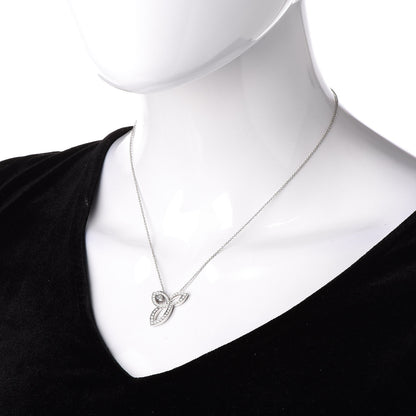 Harry Winston Platinum Diamond Lily Cluster Pendant Necklace 2 of 7