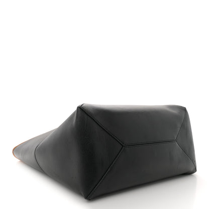 Loewe Shiny Calfskin Medium Puzzle Fold Tote Warm Desert Black 4 of 16