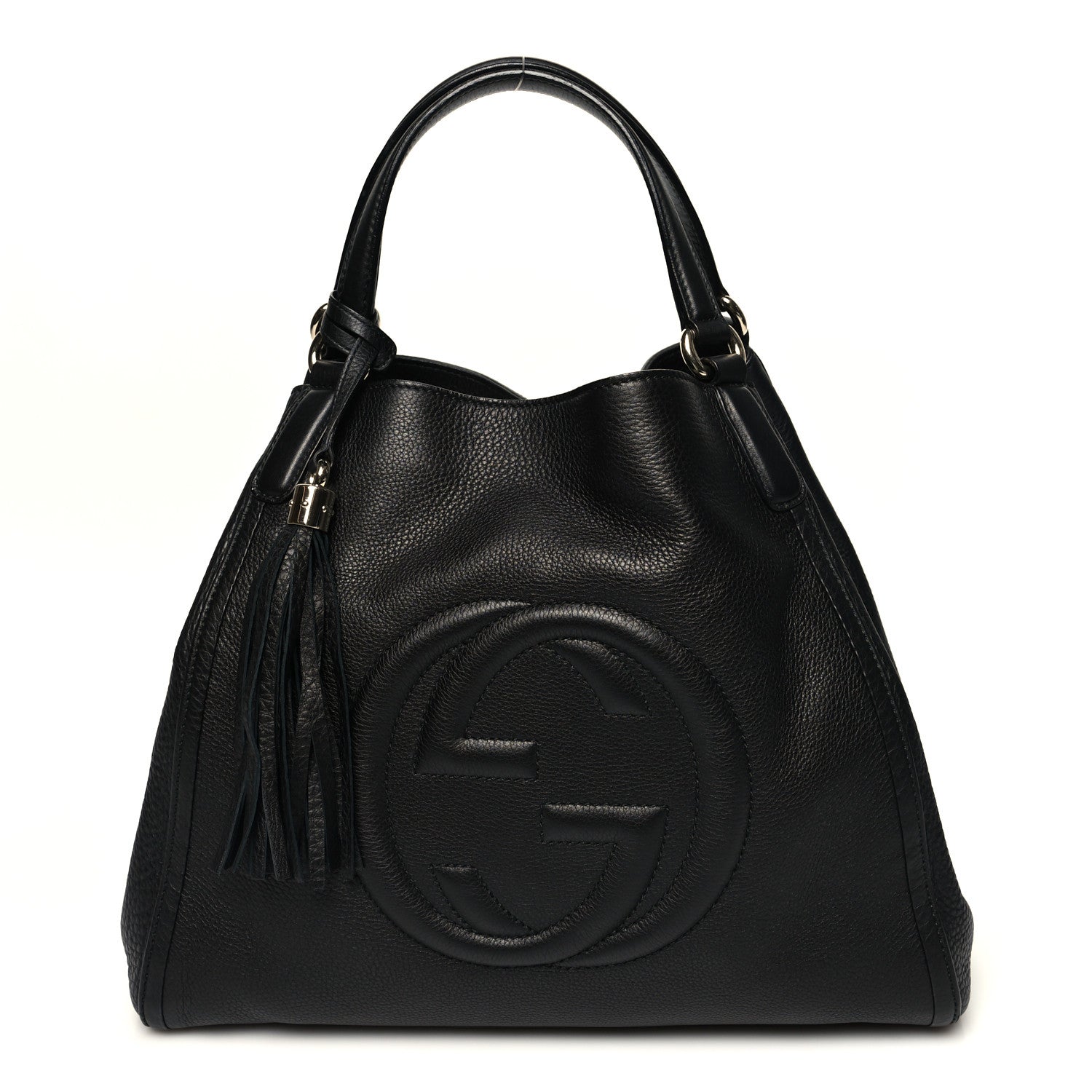 Gucci Pebbled Calfskin Medium Soho Shoulder Bag Black 1 of 13