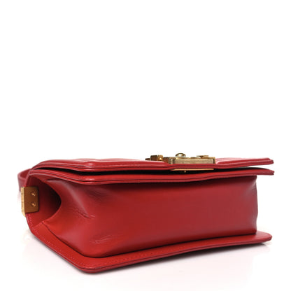 Chanel Lambskin Quilted Small Boy Flap Dark Red 4 of 10