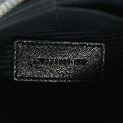 Saint Laurent Calfskin Matelasse Chevron Monogram Zip A5 Pouch Medium Blue 7 of 8