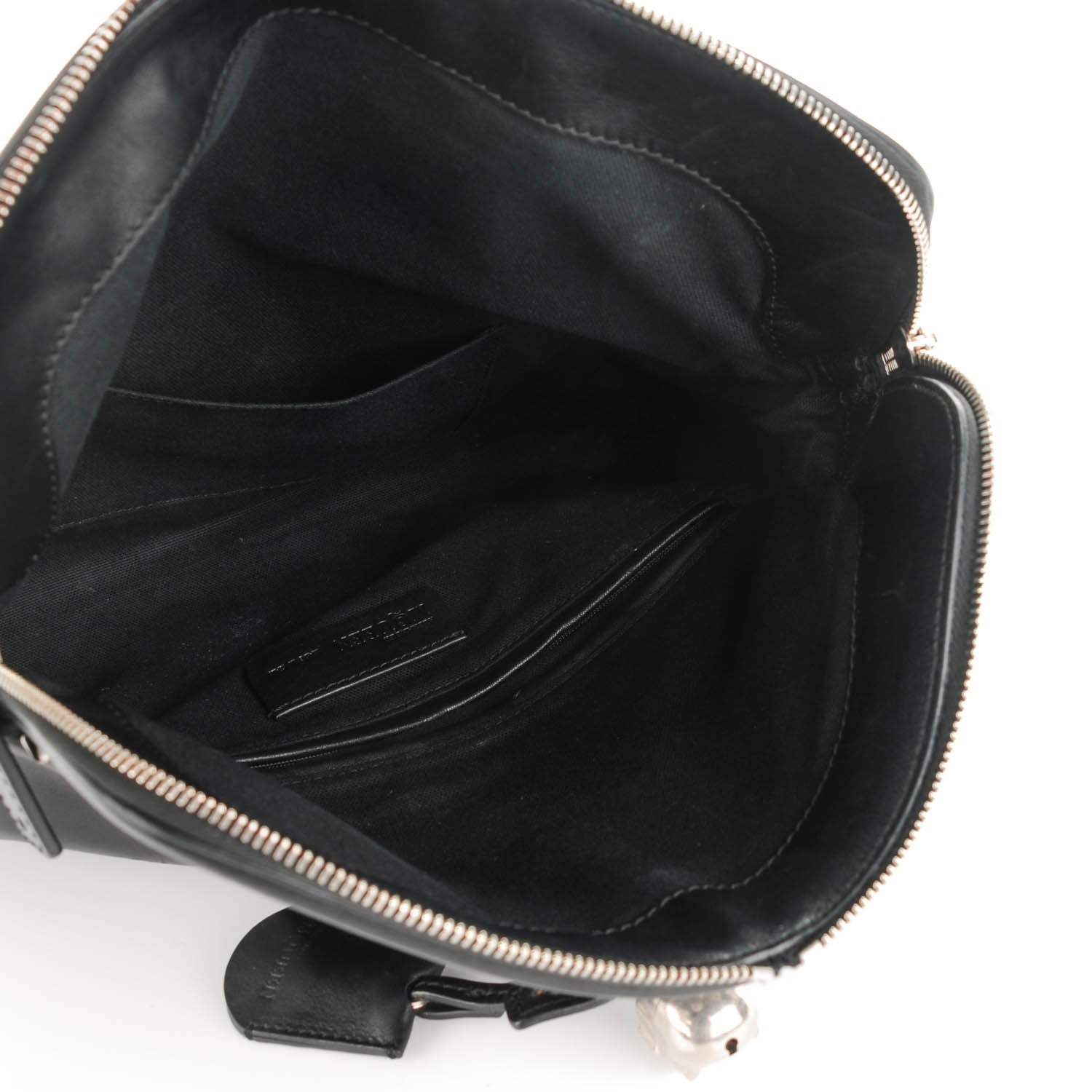 Alexander McQueen Calfskin Studded Padlock Skull Clutch Black 5 of 7