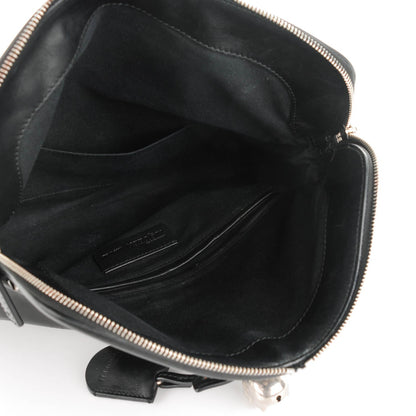 Alexander McQueen Calfskin Studded Padlock Skull Clutch Black 5 of 7