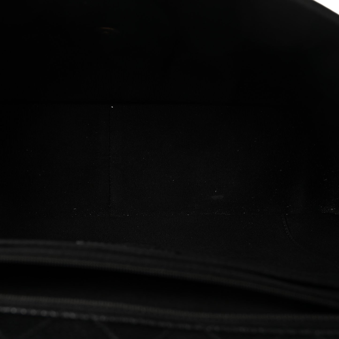 Grained Calfskin Quilted XXL Travel Flap Bag Black
