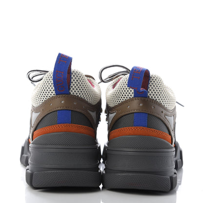 Gucci X SEGA Mesh Canvas Calfskin Womens Flashtrek Sneakers 37 White Box Pink Ardesia Loess 6 of 8