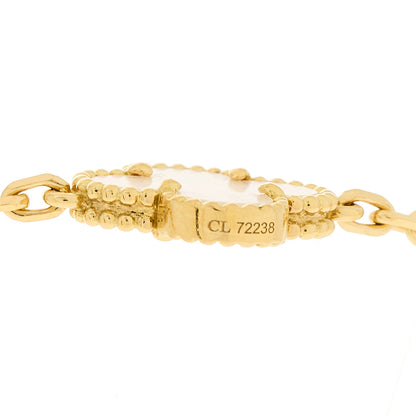 Van Cleef & Arpels 18K Yellow Gold Mother of Pearl 10 Motifs Vintage Alhambra Necklace 4 of 5