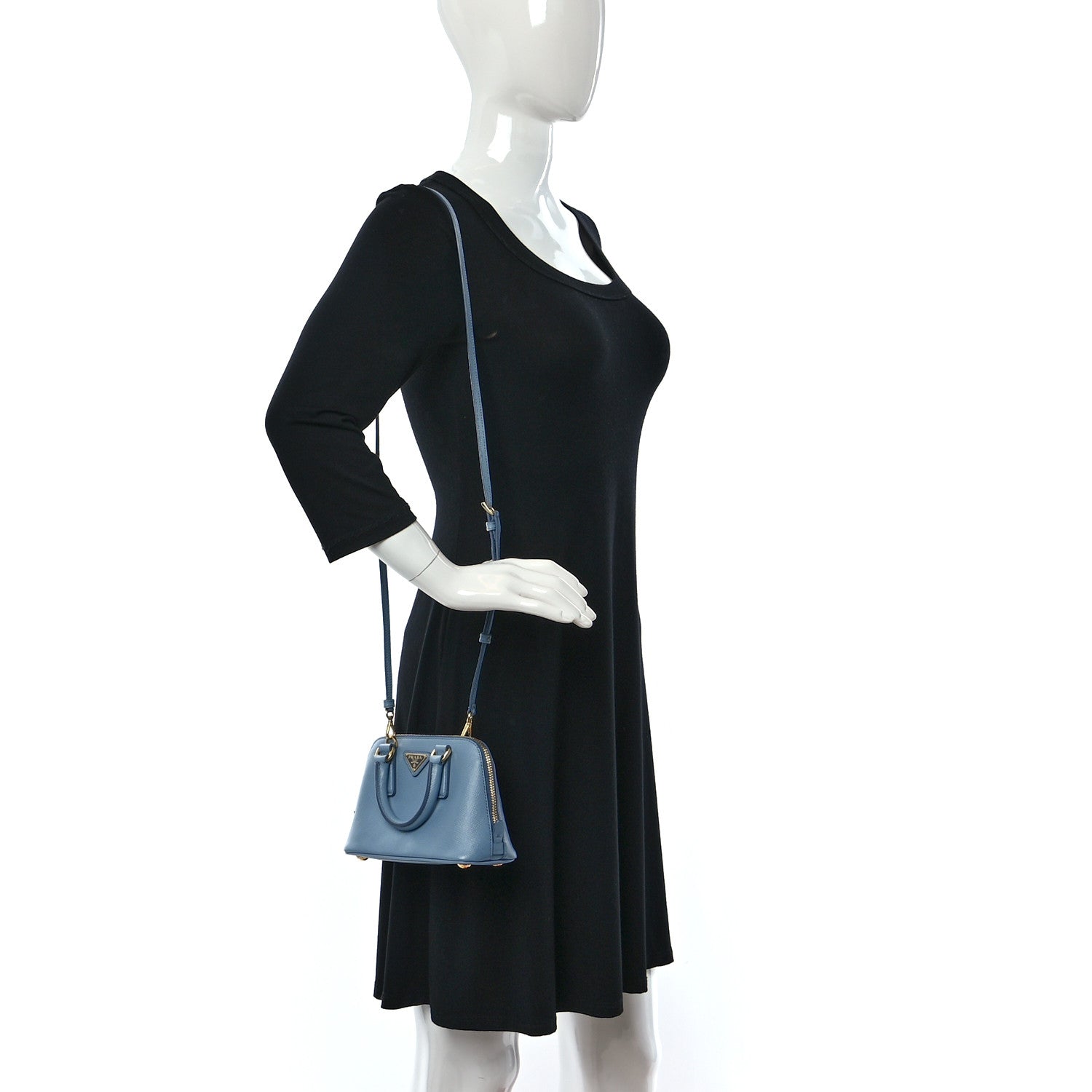 Prada Saffiano Lux Mini Promenade Tote Astrale 2 of 12