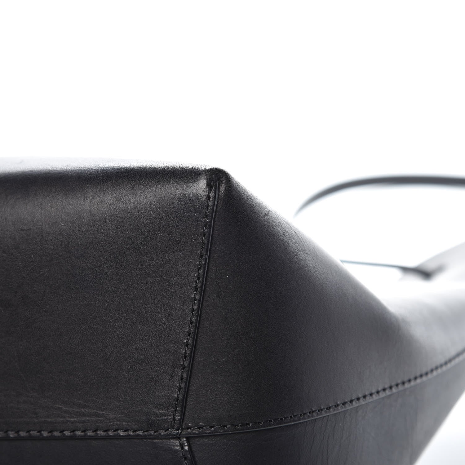 Mansur Gavriel Vegetable Tanned Calfskin Bucket Bag Black Blu 12 of 13