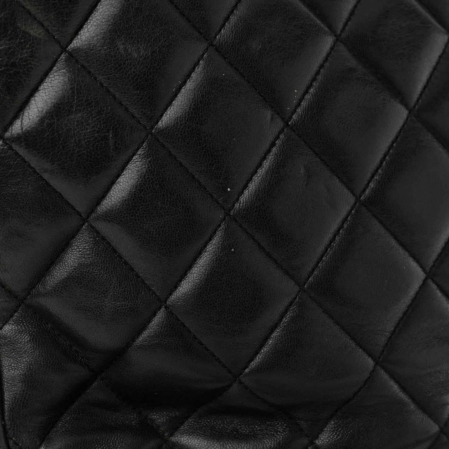 Lambskin Quilted Mini Flap Shoulder Bag Black