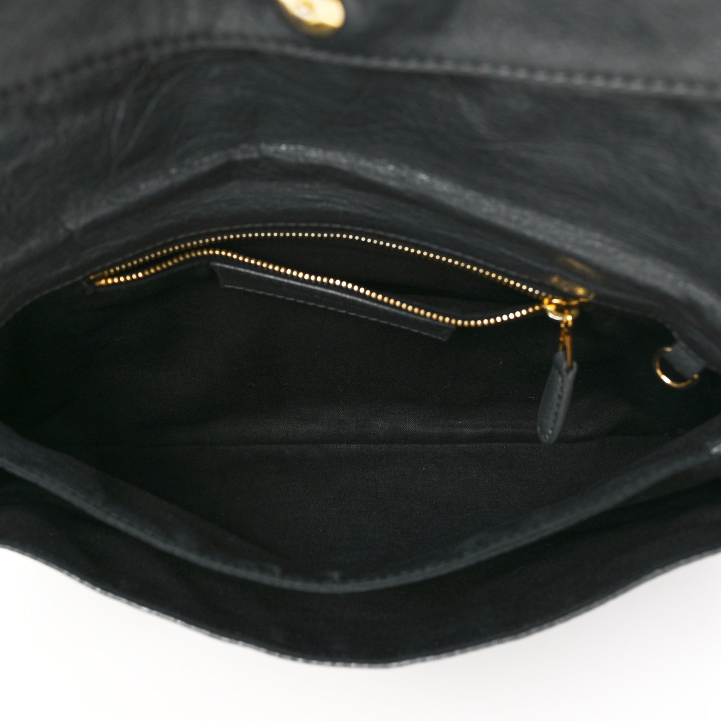 Agneau Giant 12 Gold Hardware Envelope Strap Clutch Gris Fossile