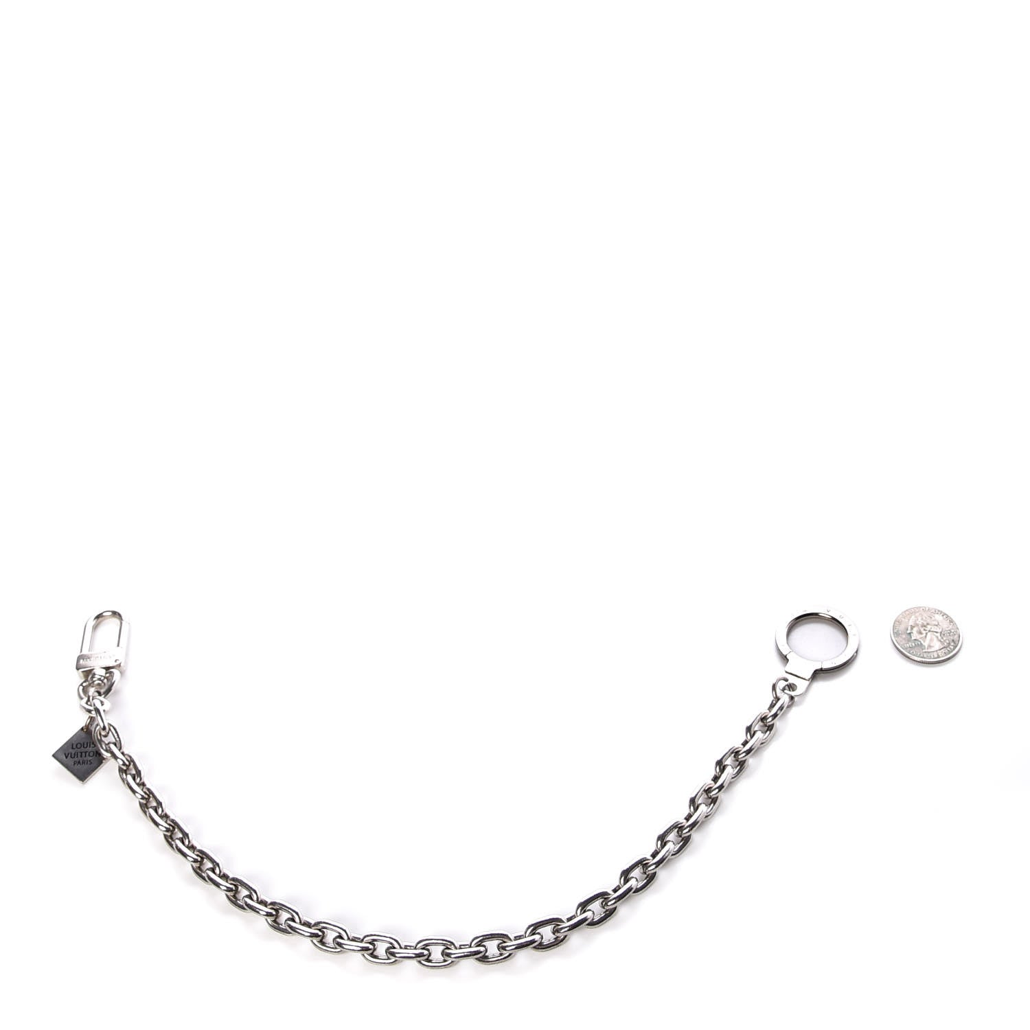 Louis Vuitton Metal Mens XL Key Chain Silver 2 of 6