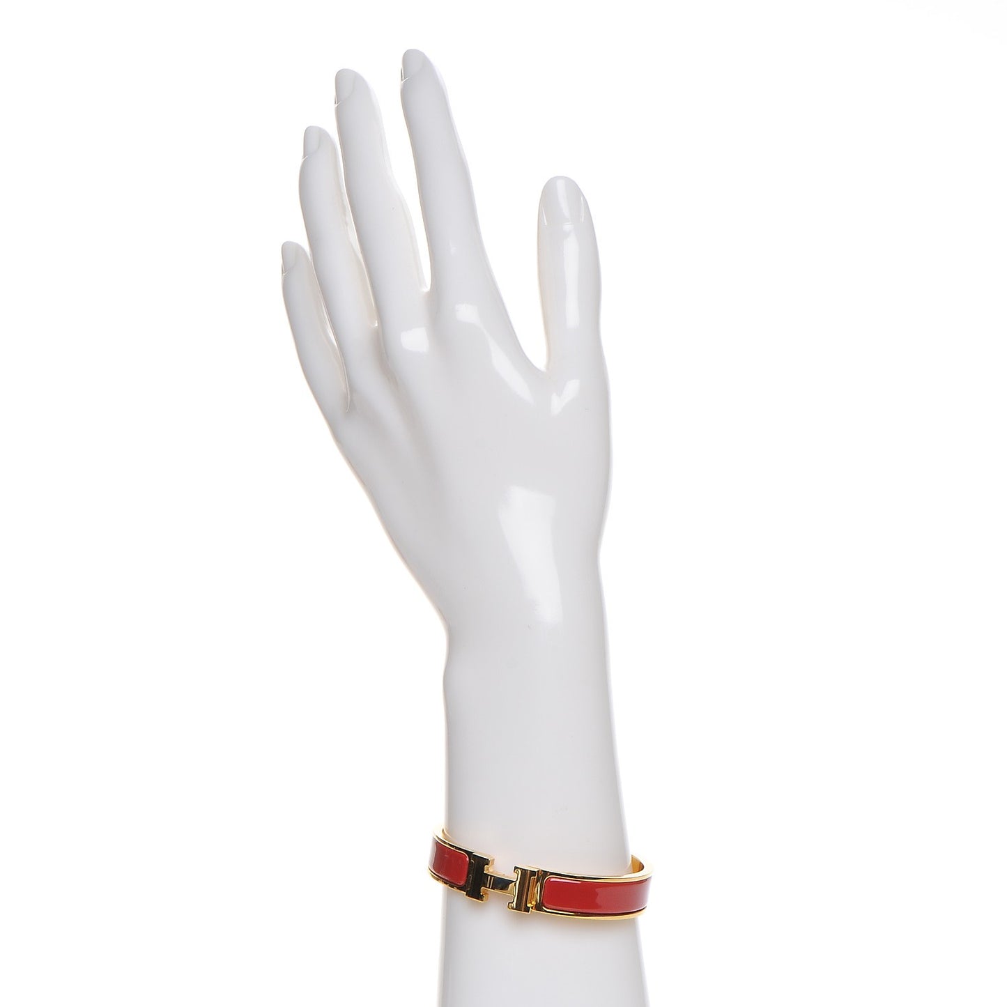 Enamel Narrow Clic Clac H Bracelet Rouge