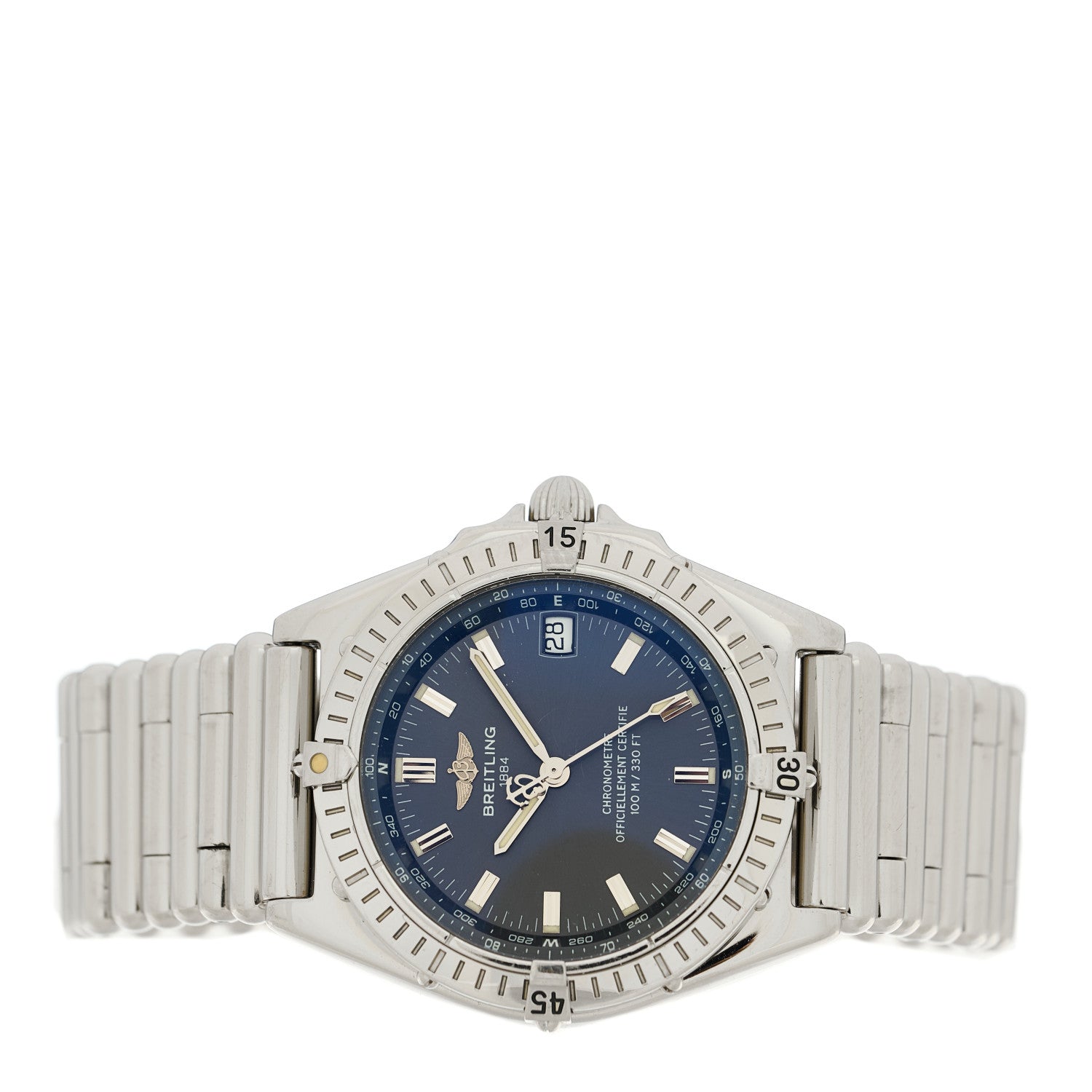 Breitling Stainless Steel 38mm Windrider Wings Automatic Watch Blue A10350 2 of 4