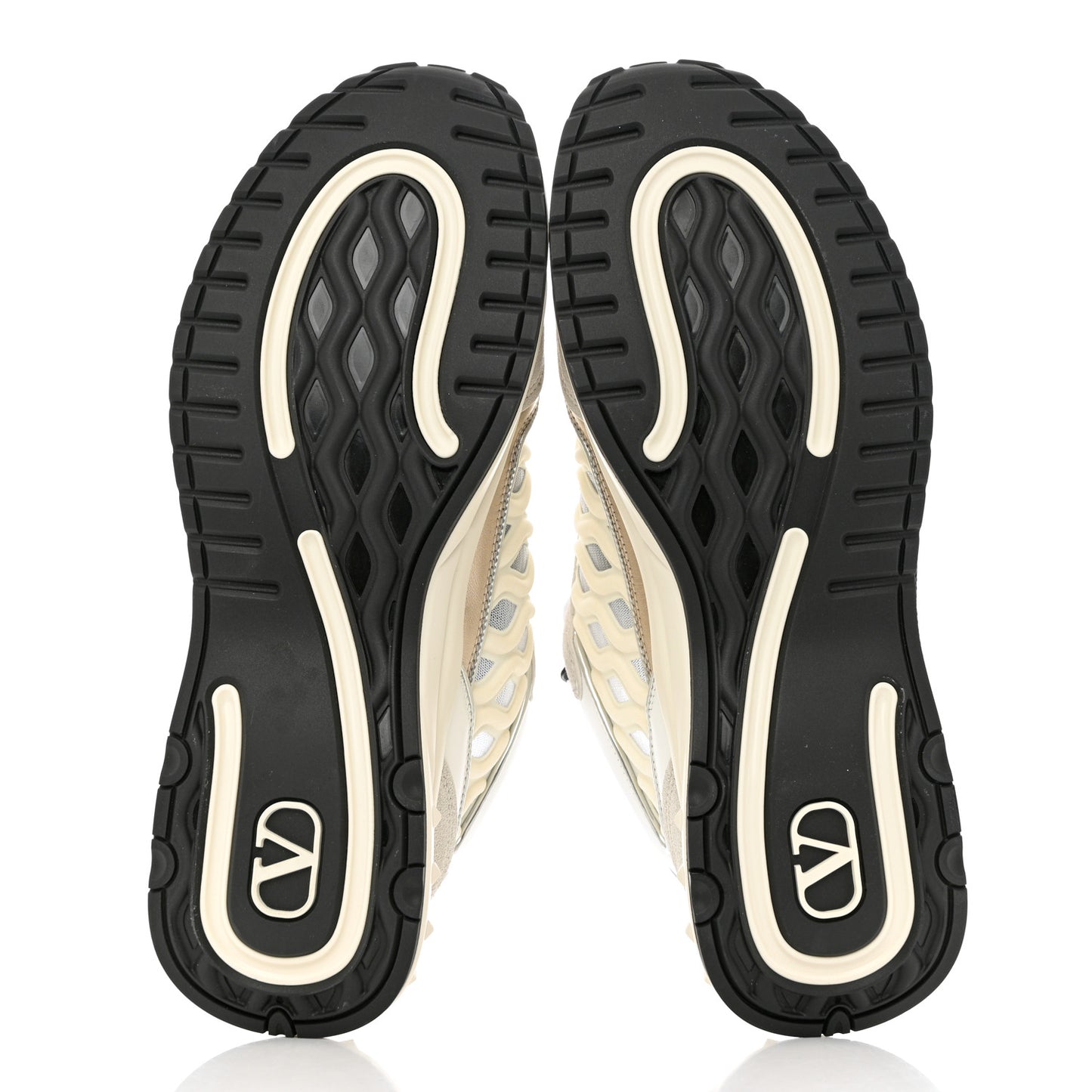 Suede Neoprene Mesh Womens Ready Go Runner Sneakers 40 Light 40 Ivory Black