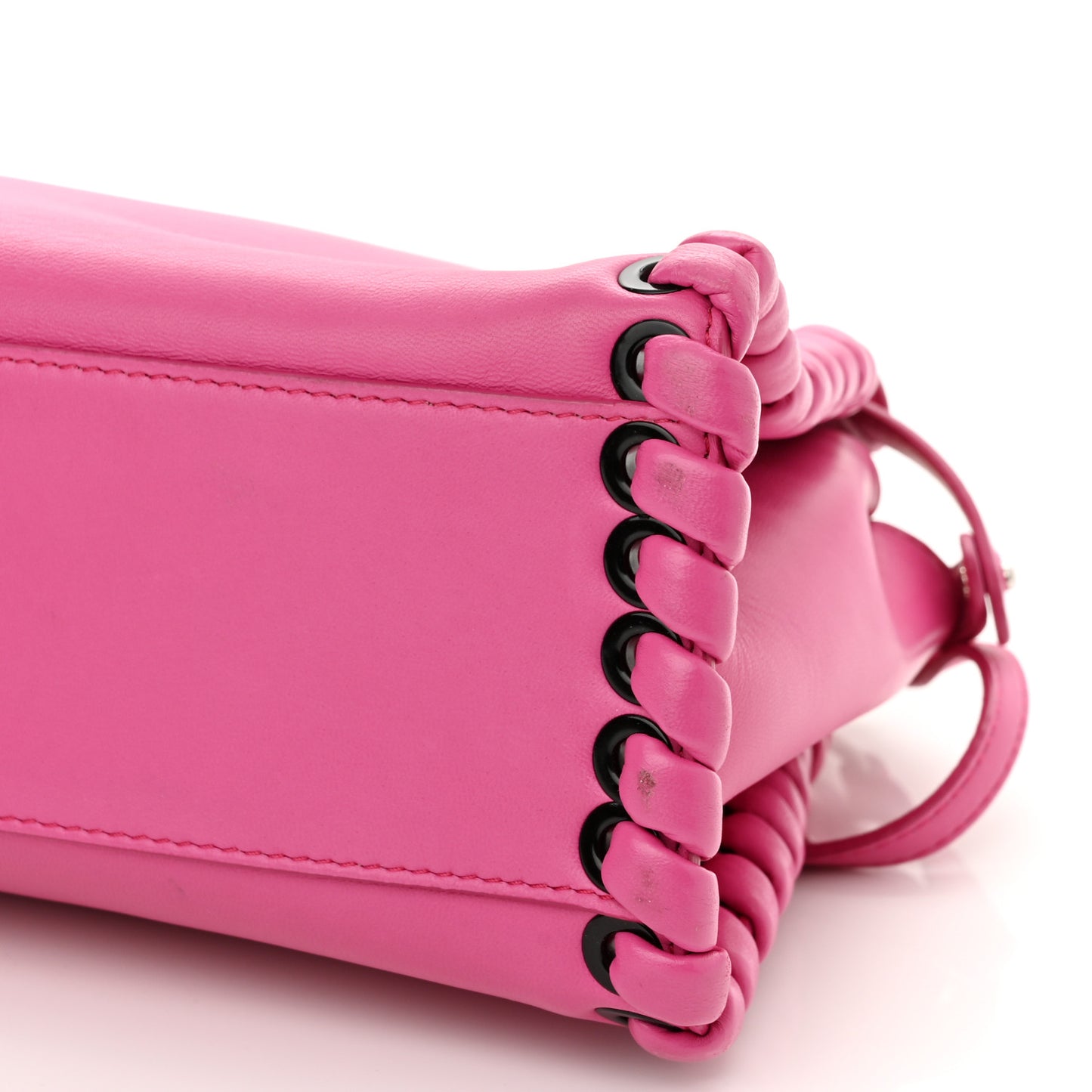 Nappa Lace Up Mini Peekaboo Iconic Satchel Geranio