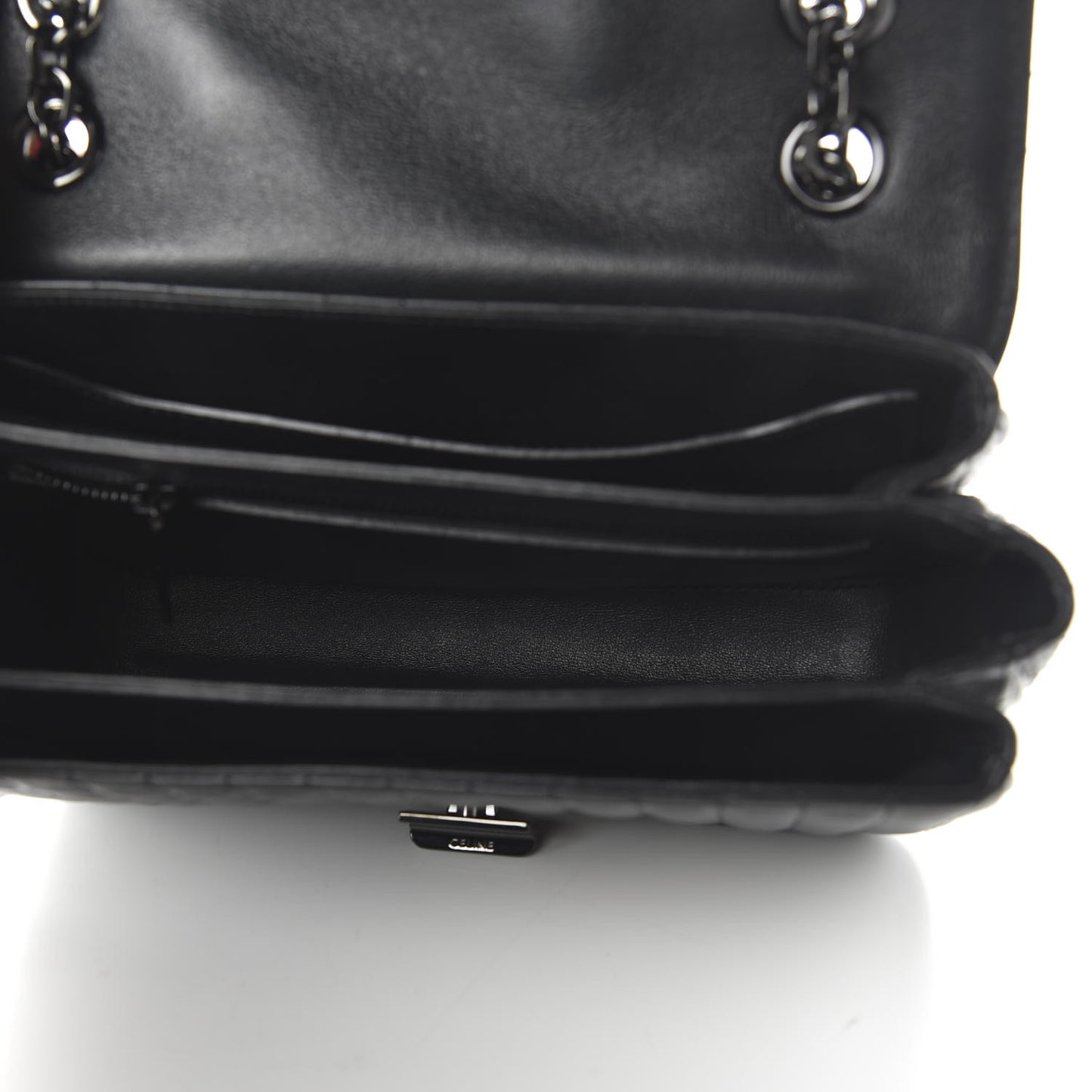 Calfskin Quilted Medium C Bag Black