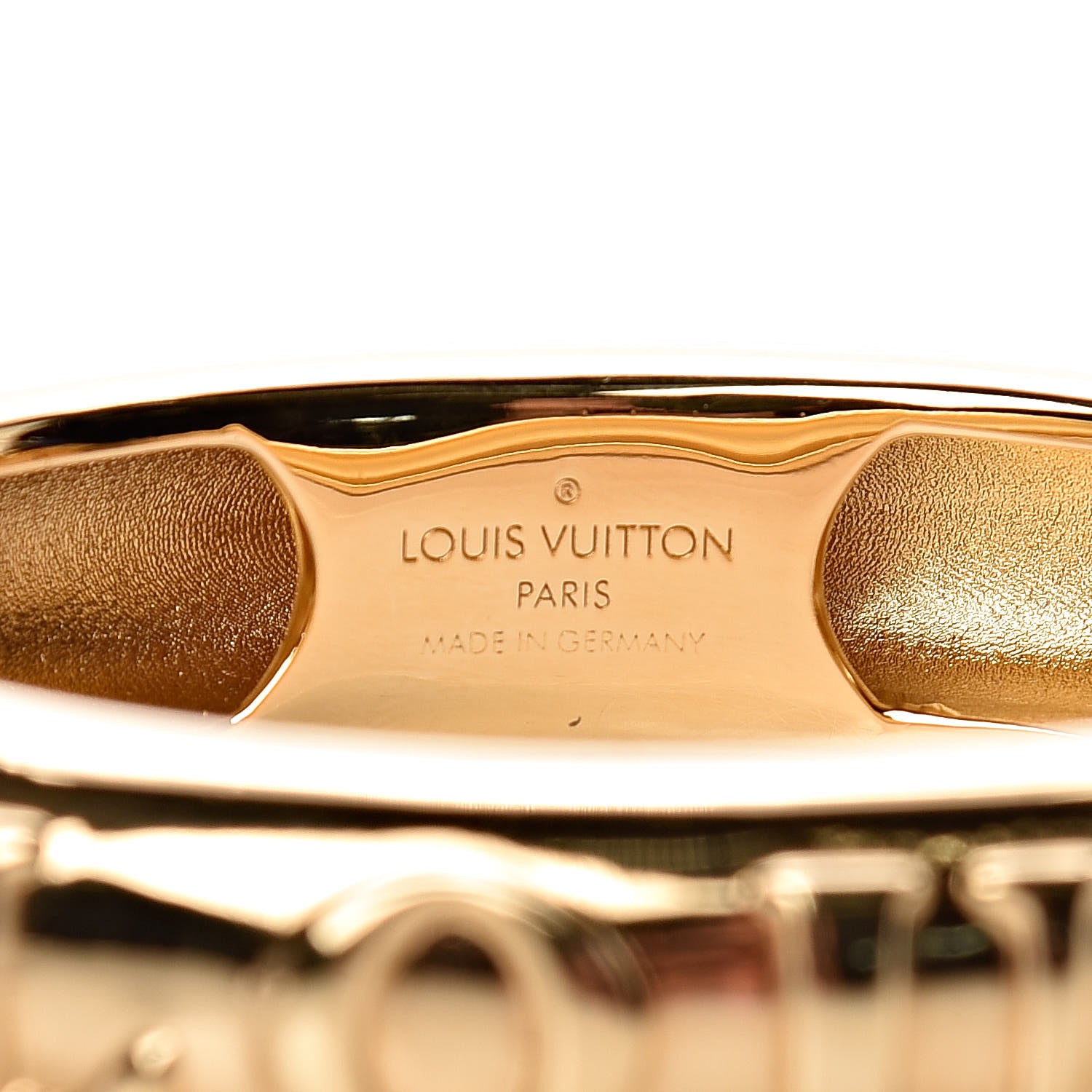 Louis Vuitton Brass Family Bangle Bracelet Gold 5 of 7