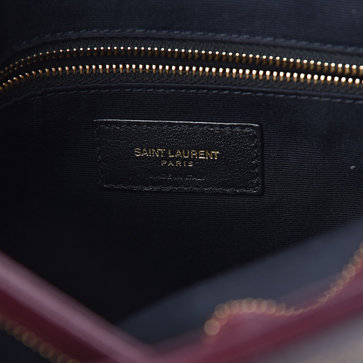 Saint Laurent Grain de Poudre Matelasse Chevron Small Tribeca Shopping Bag Rouge Legoin 7 of 11