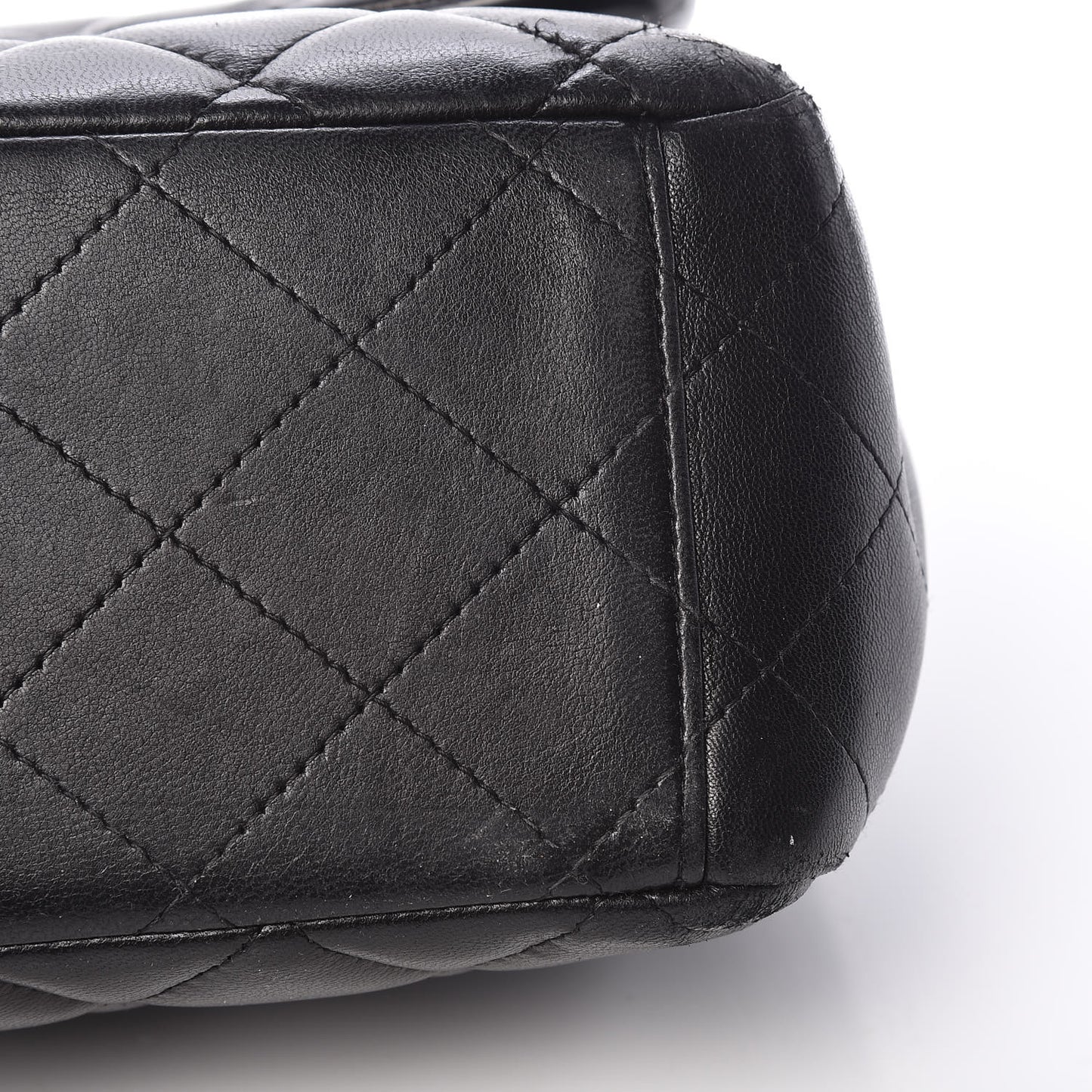Lambskin Quilted Maxi Double Flap Black