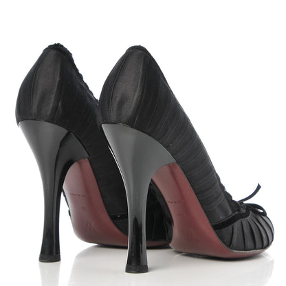Louis Vuitton Satin Balmoral Pumps 40 Black 4 of 10