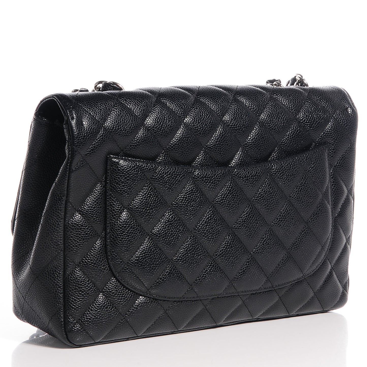 Caviar Jumbo Single Flap Black