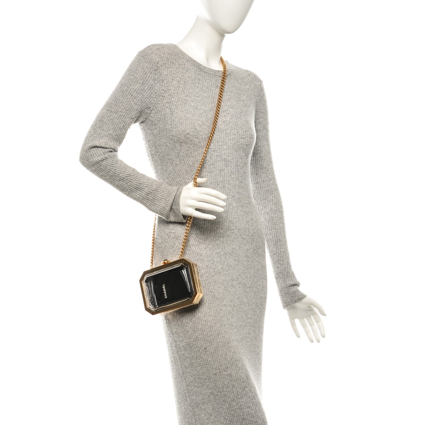 Plexiglass Premiere Minaudiere Clutch Black