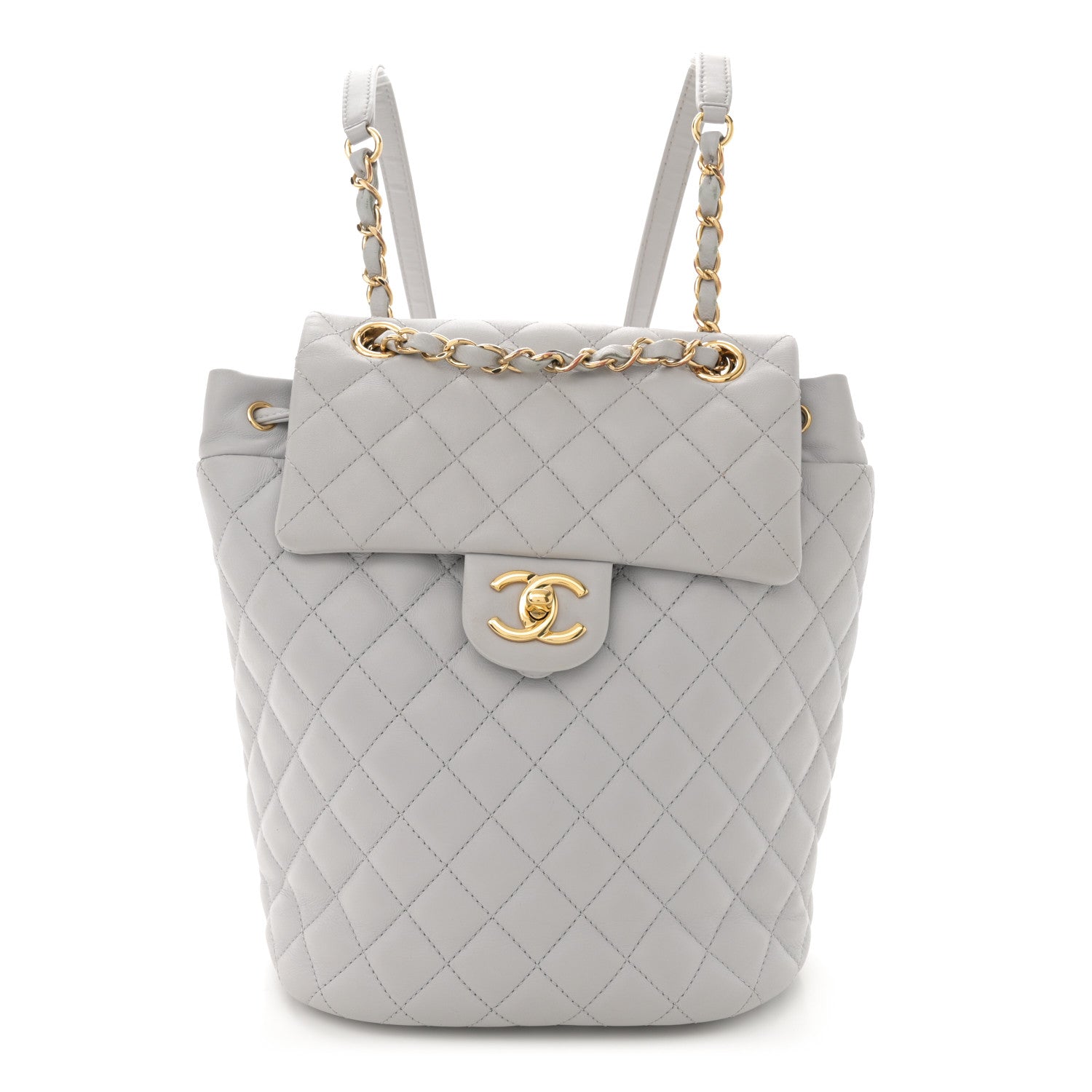 Chanel Calfskin Quilted Small Urban Spirit Backpack Grey 1 of 13
