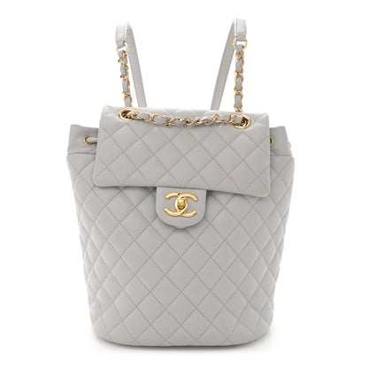Chanel Calfskin Quilted Small Urban Spirit Backpack Grey 1 of 13