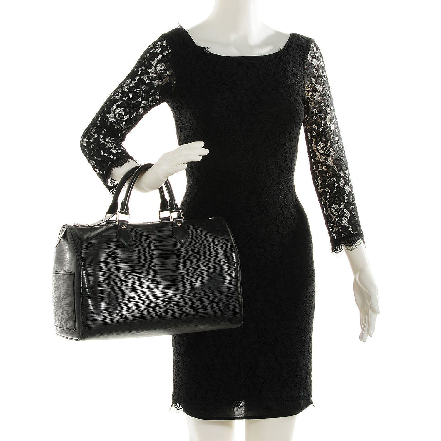 Louis Vuitton Epi Speedy 30 Black 2 of 7