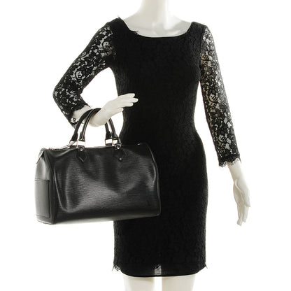 Louis Vuitton Epi Speedy 30 Black 2 of 7