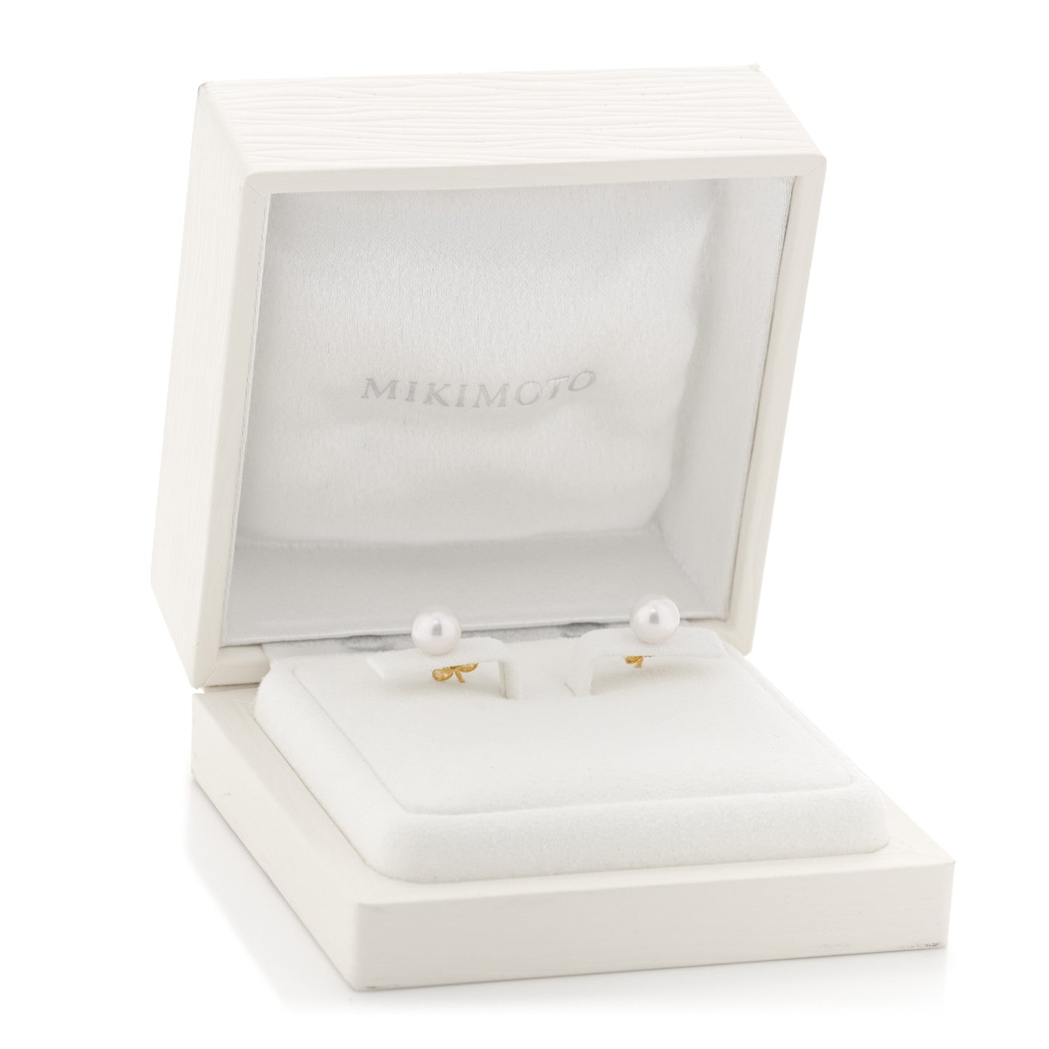 Mikimoto 18K Yellow Gold Akoya Cultured Pearl 7mm Stud Earrings 5 of 5