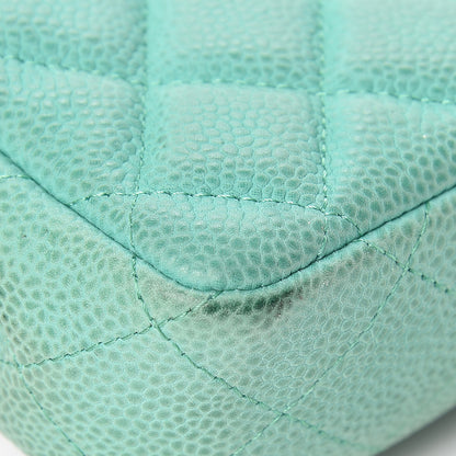 Chanel Caviar Quilted Extra Mini Flap Green 16 of 22