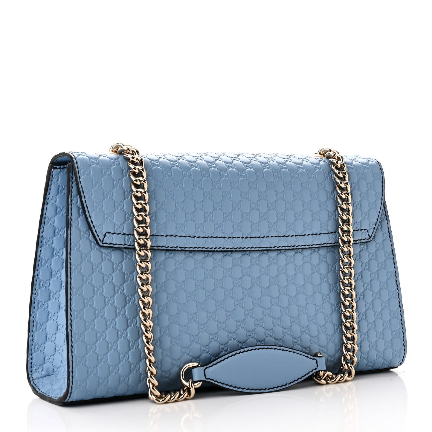 Microguccissima Medium Emily Chain Shoulder Bag Mineral Blue