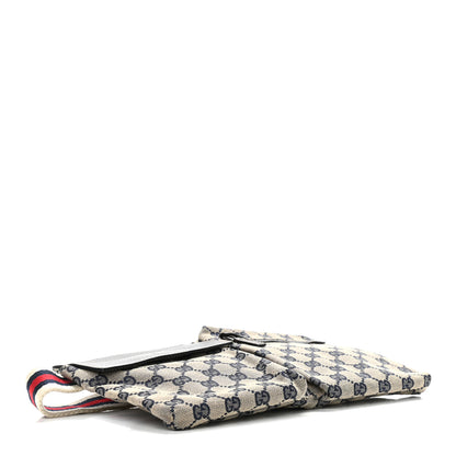 Gucci GG Monogram Web Double Pocket Belt Bag Navy 3 of 8